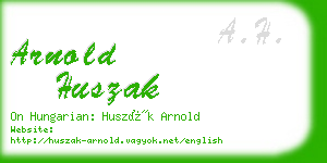 arnold huszak business card